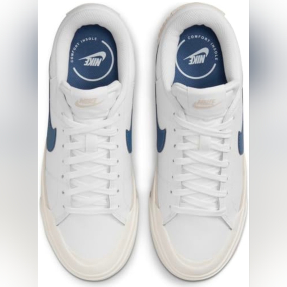 Nike Court Legacy Lift White Diffused Blue Sneakers Size 9 NWOT MSRP $94.99 - Picture 2 of 10